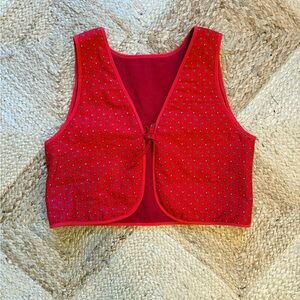 Vintage cotton vest with center tie